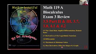 2025 Sp Exam 3 Review 3.5_3.7_3.8_4.1_4.2 Derivative Apps Part 2