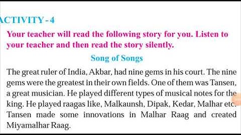 English standard 8 unit -2 LMBB activity -4 "song of songs"