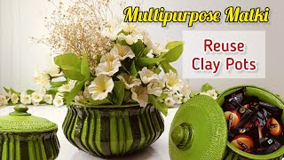 DIY Home Decor with Clay Matki | Multi-Purpose Matki Craft for DIY Planter | Clay Pots Table Decor