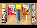 ASMR Funny Lollipop Opening 🌈 Rainbow Candy Unpacking #candyopening #asmrlollipop #candy #spongebob 