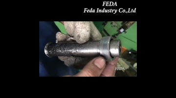 Three-axis thread rolling machine for making external threads on pipe fittings #machine #factory