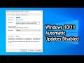 How to Disable Windows 10 Automatic Updates/ Disable Windows 10/11 Automatic Updates permanently