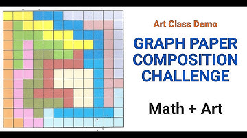 Graph Paper composition challenge. Art Teacher DEMO: MATH integration. Fun geometry game for artists