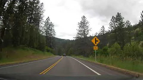 Driving on US 12 In Idaho from Orofino to Lewiston