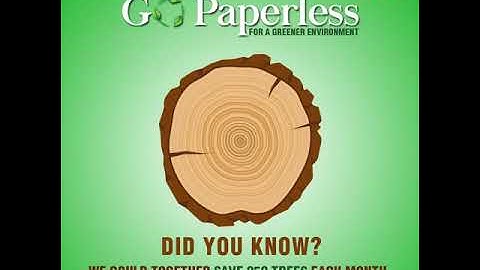 Go Green, Go Paperless