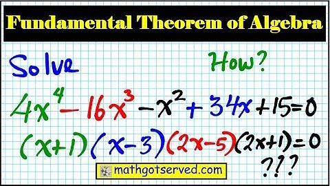 How to Apply the  Fundamental theorem of algebra  precalculus polynomials remainder roots descartes