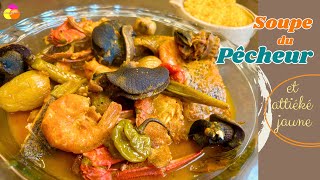 Soupe du Pêcheur & Attiéké à l'Huile de Palme Rouge - Recette Traditionnelle 🍲