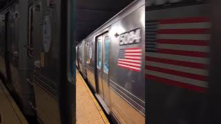 Brooklyn Bound R68A Q train entering Times Square