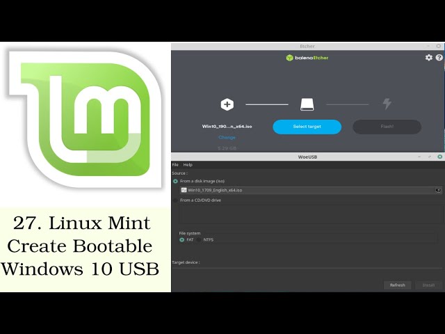 økse øve sig klimaks 27. How to Create a Bootable Windows 10 USB in Linux Mint - YouTube