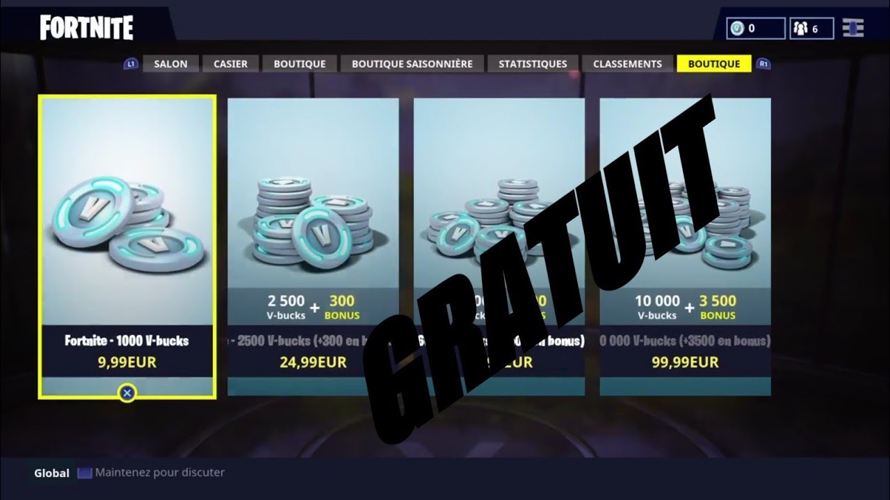 Avoir Tout Les Objets De La Boutique Gratuit Sur Fortnite Exclu Fr - avoir tout les objets de la boutique gratuit sur fortnite exclu fr patcher