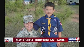 Local young man helps neighbors cleanup after storms
