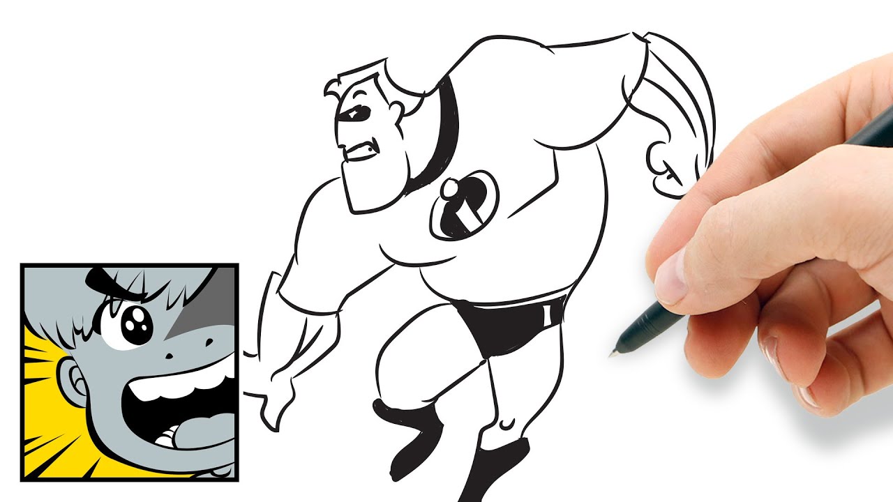 How to draw Mr. Incredible - YouTube.