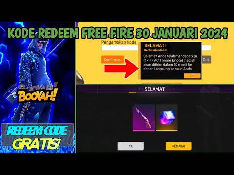 KODE REDEEM FREE FIRE!! KODE REDEEM FF TERBARU 30 Januari 2024 WORK