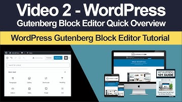 WordPress Gutenberg Block Editor Quick Overview Of User Interface In WordPress [Video 2 Of 9]