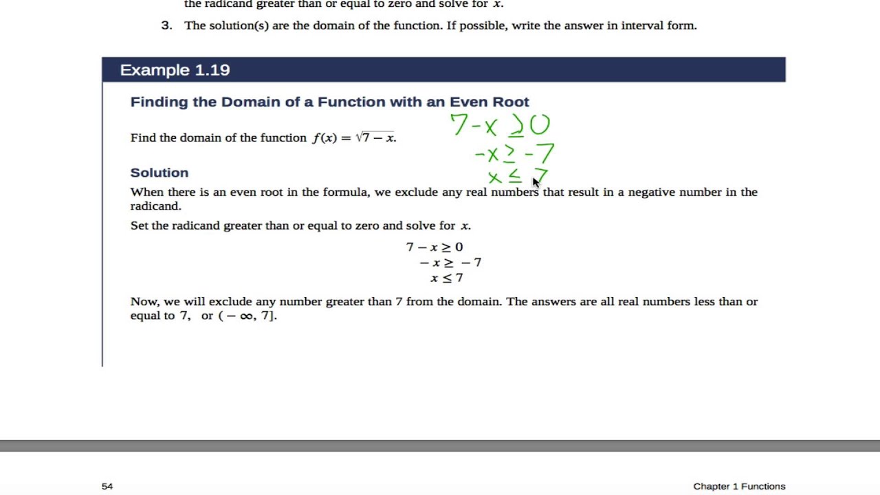 Openstax Precalculus OpenStax PreCalculus Example 1.19 - YouTube