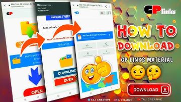 #TajCreative #Gplinks How To Download Material in GP links Easy Steps | Taj Creative |