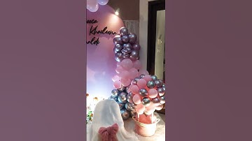 Dekorasi balon untuk tasyakuran aqiqah baby girl #balloon #dekorasi #video