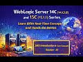 WebLogic Server 14C(14.1.2) &amp; 15C(15.1.1) Series : Zero to Hero : JMS Intro Core Concepts Session 25