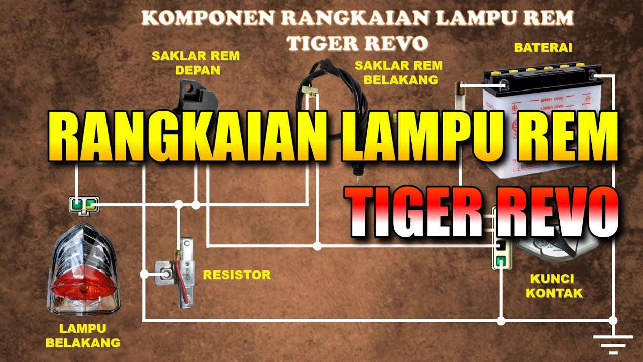 Rangkaian lampu rem Tiger Revo Kelistrikan sepeda motor 102 YouTube