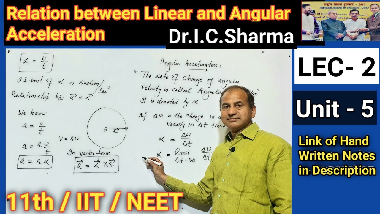 L-2 || Relation between Linear Acceleration and Angular Acceleration in ...