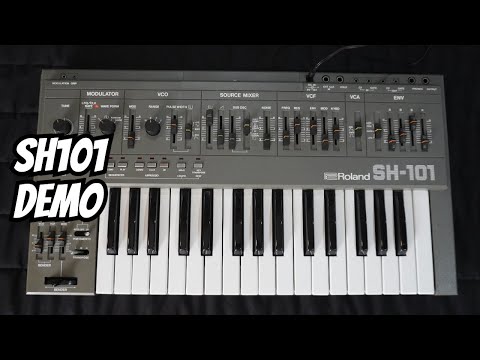 90s Roland SH101 Analog Synthesizer Demo