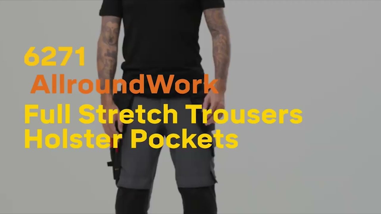 Snickers AllroundWork Full Stretch Work Pants + Holster Pockets - U627
