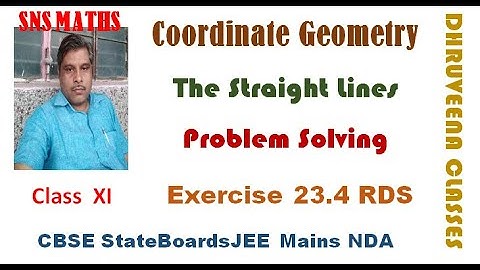 Exercise 23.4 RDS The Straight Lines Coordinate Geometry Problem Solving Class XI