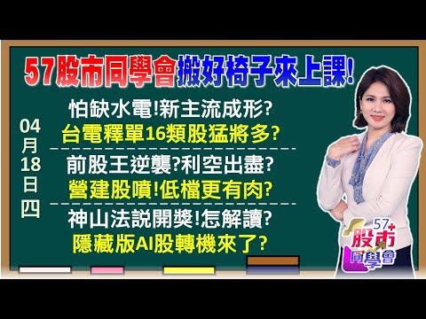 金木水火土「全部都在噴！」五金行概念股大點兵高股息ETF又玩接力賽！ETF之亂orETF活水？台積電神獸法說軋爆空軍？資本支出未上修怎辦？《57股市同學會》陳明君 蕭又銘 鄭偉群 鄧尚維