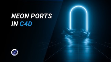 Neon Light in Octane Render with Abstract Portal in C4D [Tutorial