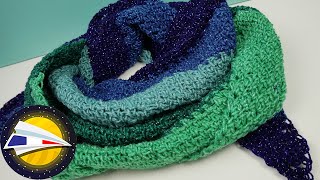 Crocheter une étole brillante | Motif simple et dégradé de couleurs