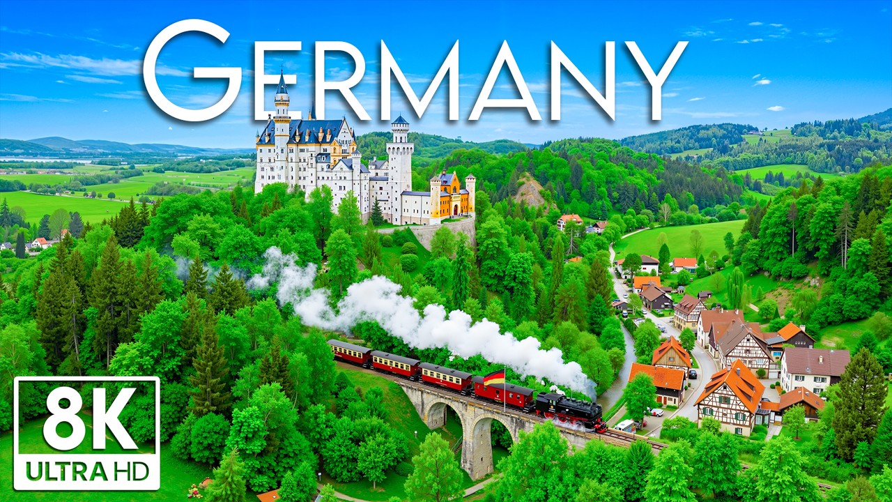 Германия 8K UHD | Альпийские озера, лесные долины и вневременная европейская тишина