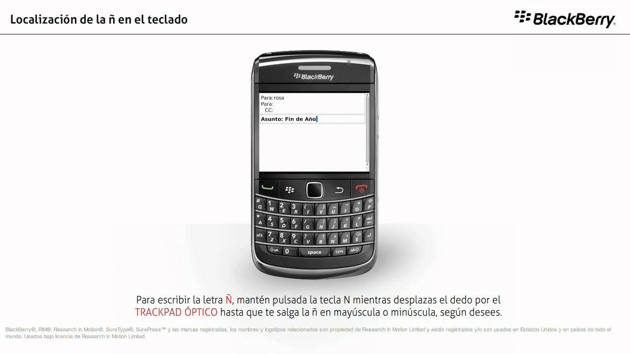 Blackberry Bold Localizacion De La N En El Teclado Youtube