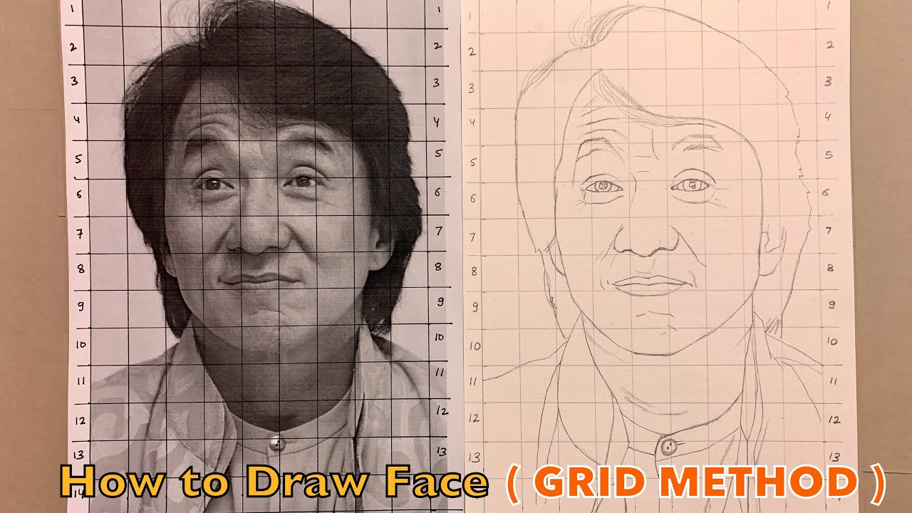 How to Draw Face Part 01| Grid Method | Tutorial | Step by Step | For ...