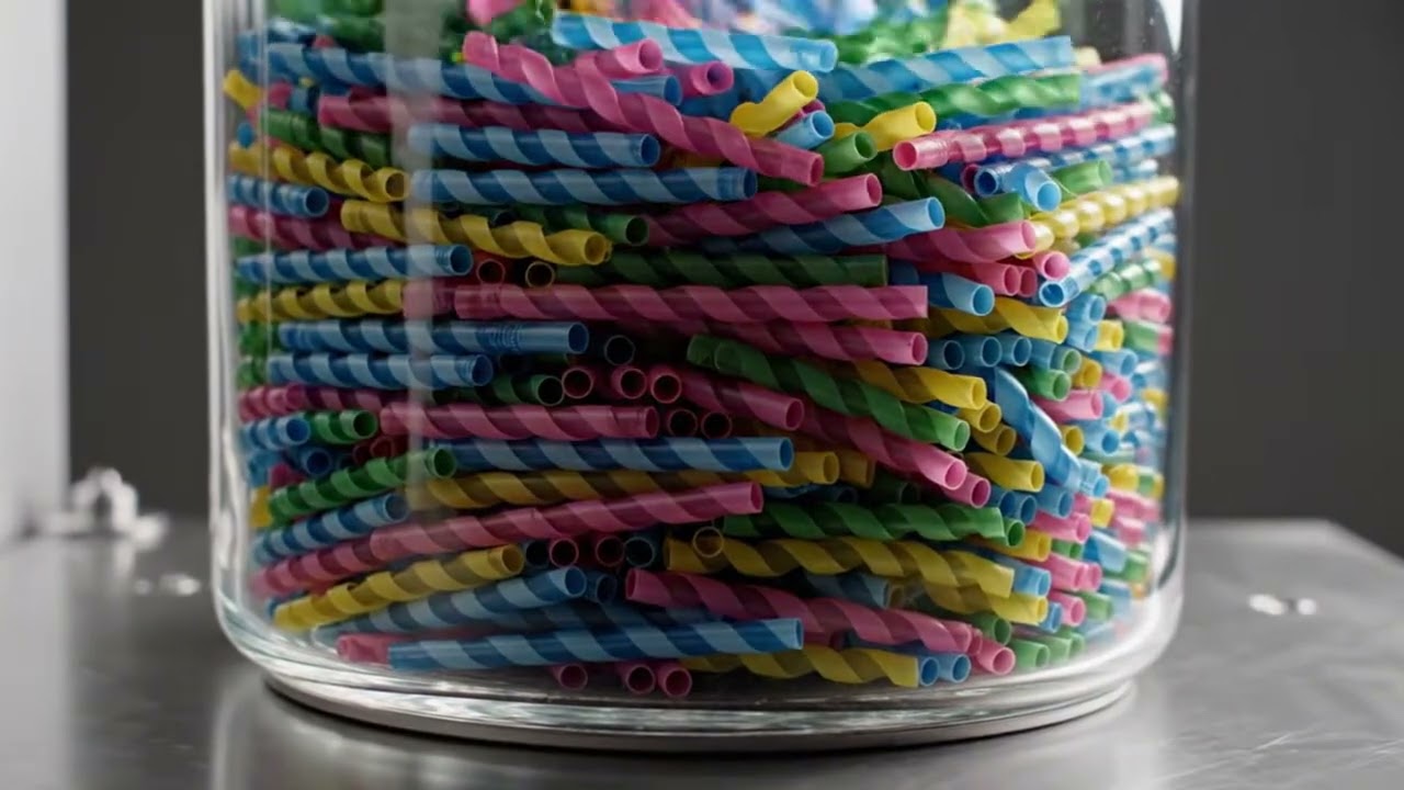 Process Of Making Sugarcane Bagasse Straws in USA_ Straws Mass Production Factory (Full Process