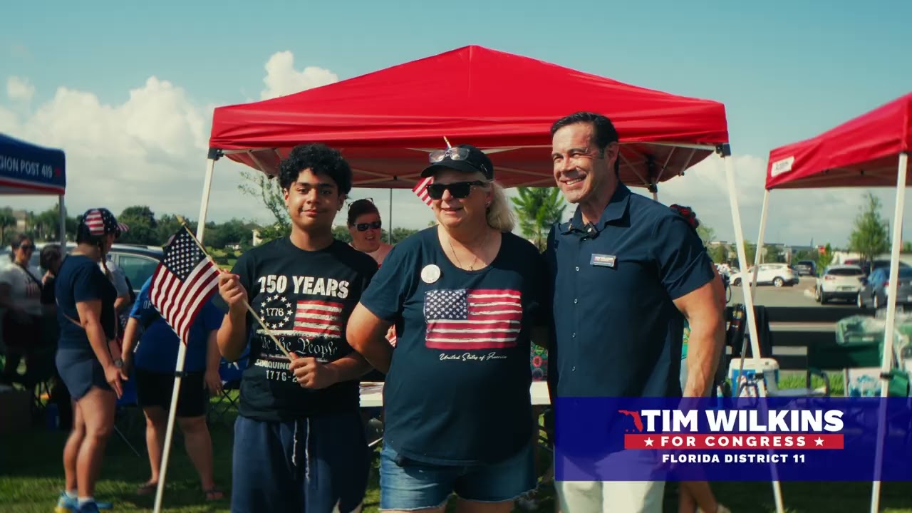Tim Wilkins Joins Hundreds of Patriots at Hamlin's Inaugural All-American Flag Parade