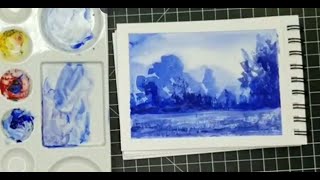 Watercolor for Beginners - Value & Edge Study for Landscape Painting (excerpt from full course)