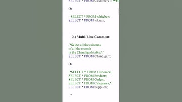 Comments in MySQL || #MySQL