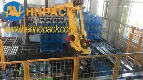 5 gallon bucket of water robot palletizer packing line