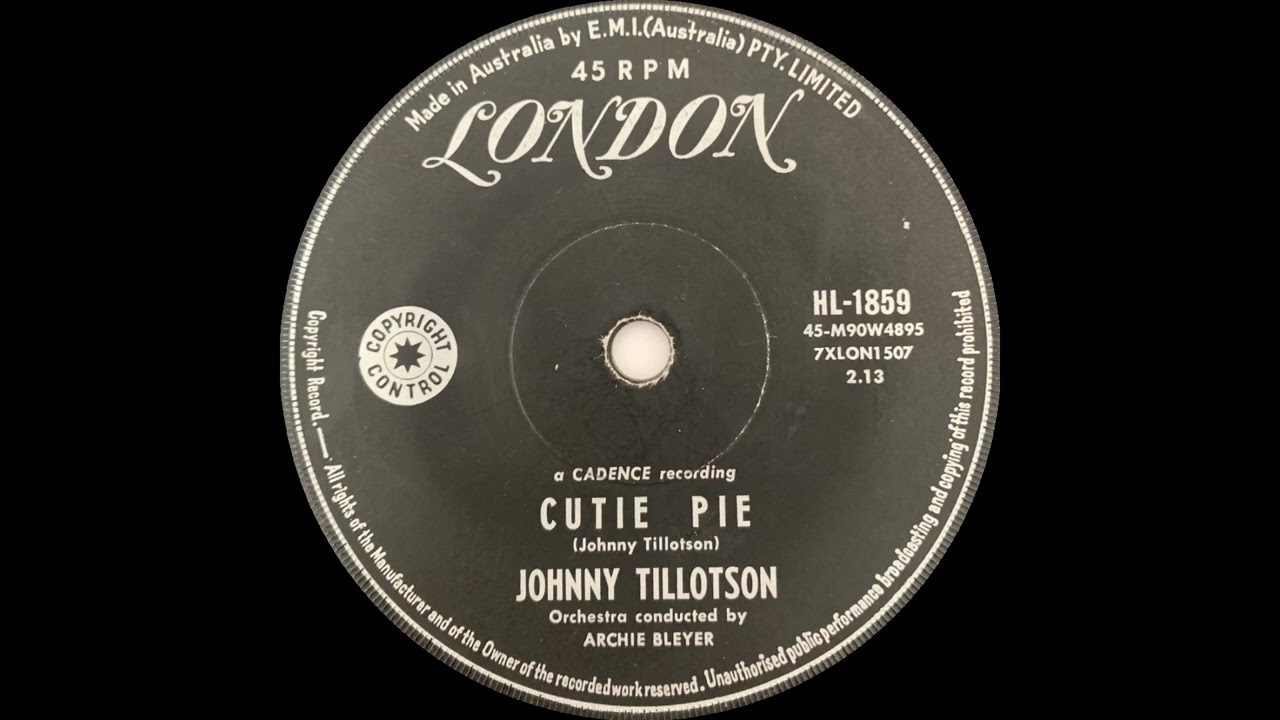 1961: Johnny Tillotson - Cutie Pie - mono 45 - YouTube
