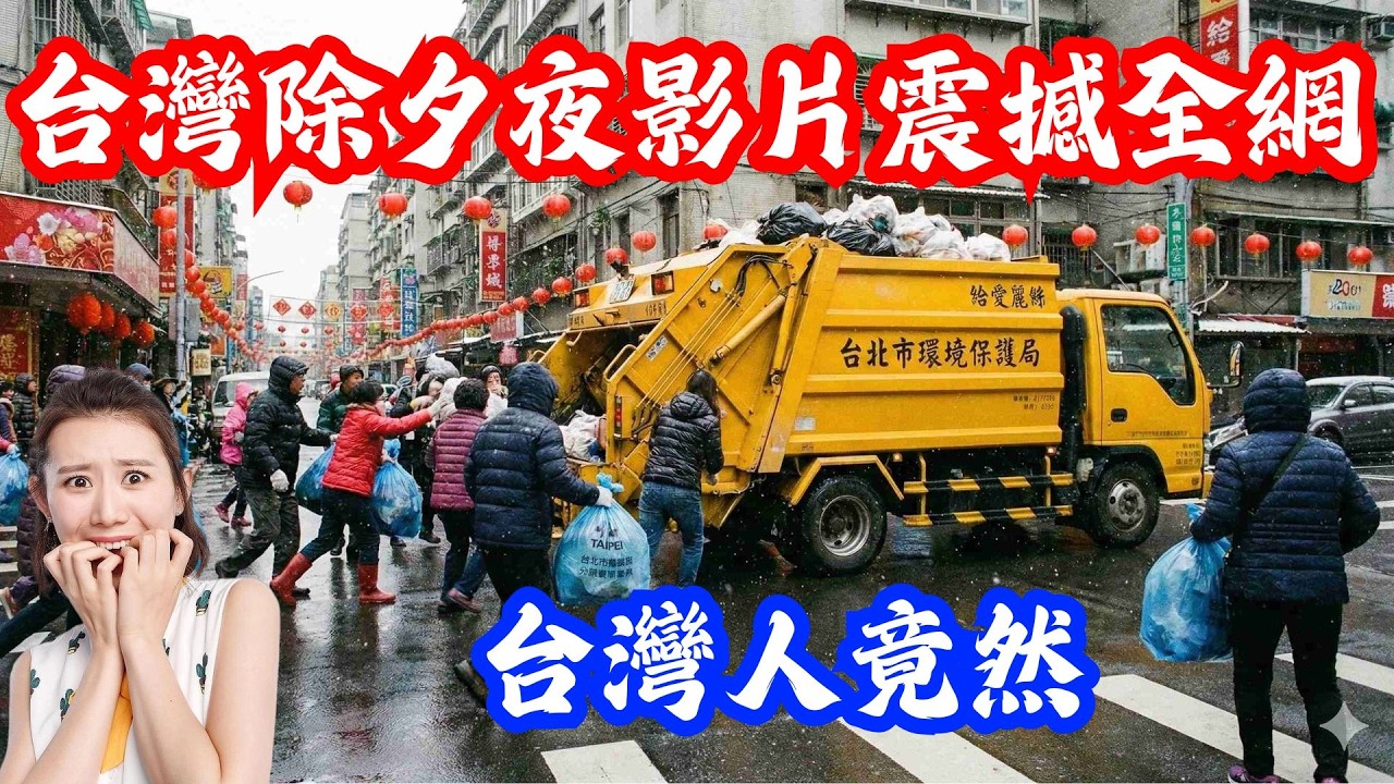 台灣除夕夜街頭這一幕震撼全網，無數網友徹底震驚：台灣堅持三十年的“垃圾不落地”，是文明奇蹟還是生活日常？| 小鄭說 | Reaction Videos