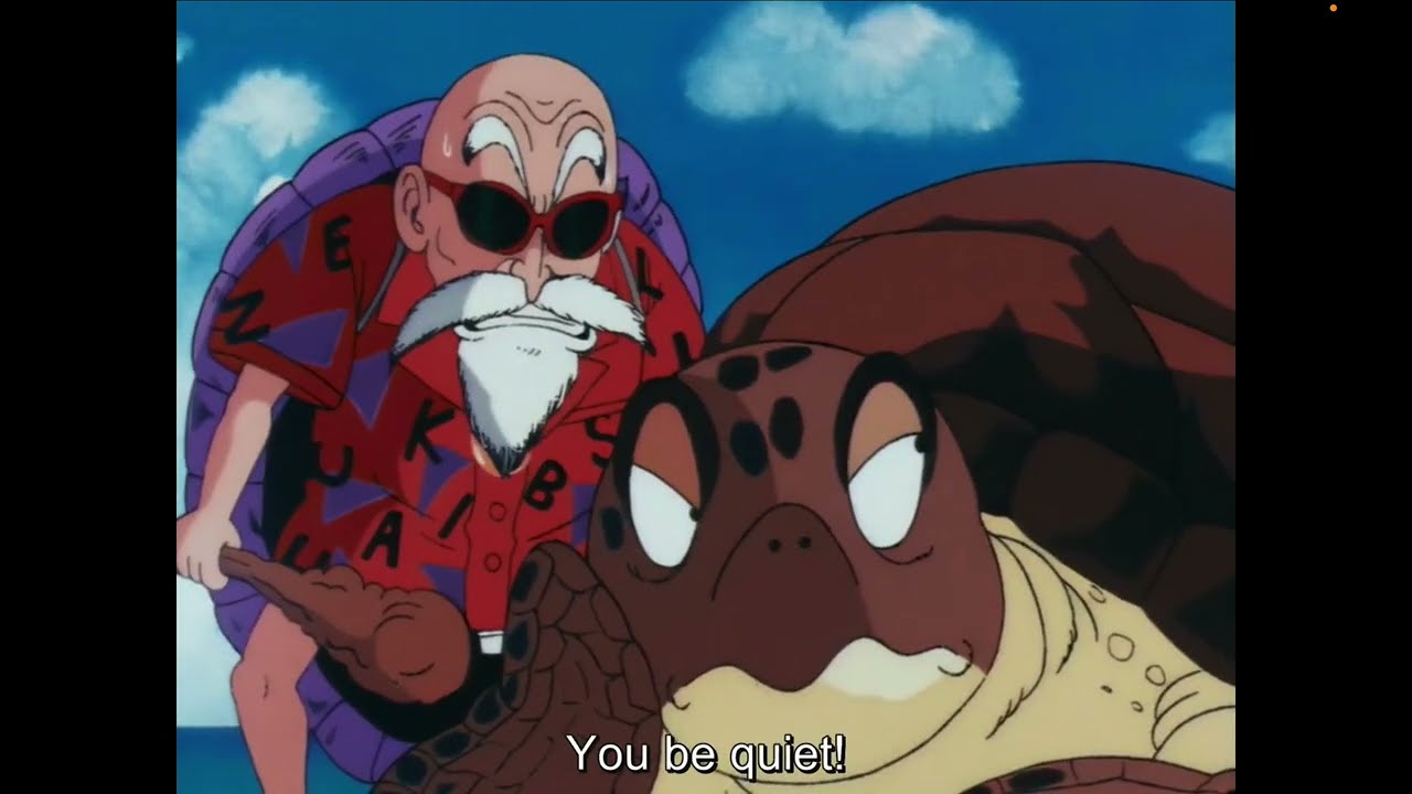 Bulma flashes pervertedly in front of Roshi and Kame!! Everything for a ...