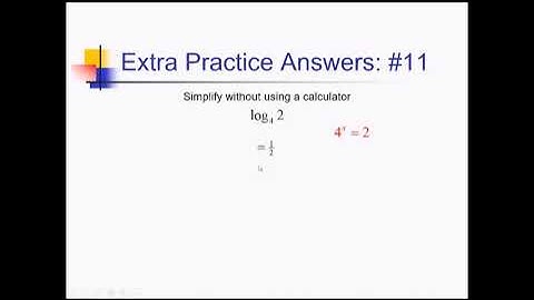 Logarithms: Problem Set #4