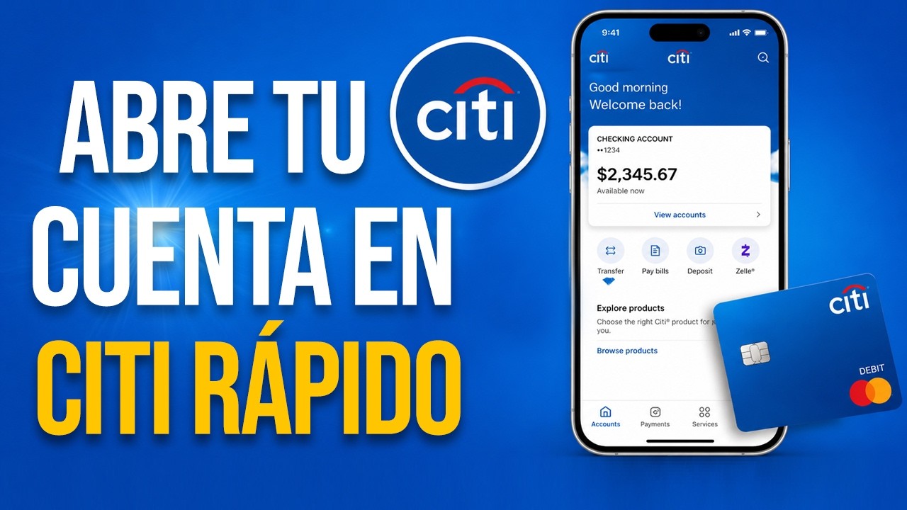 Abre tu cuenta en Citi Bank sin Seguro Social