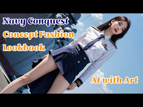 AI Art Lookbook | Navy Conquest Concept Fashion Lookbook | 해군 정복 컨셉 패션 룩북 | 海軍征服コンセプトファッションルックブックです