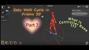 Make Easy Walk Cycle by Rotating Controller Bone | walk cycle prisma 3d | Part 2