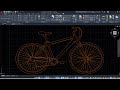 How to Draw bicycle in Autocad.