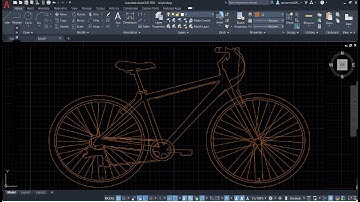 How to Draw bicycle in Autocad.