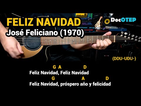 Feliz Navidad - José Feliciano (1970) Easy Guitar Chords Tutorial with Lyrics