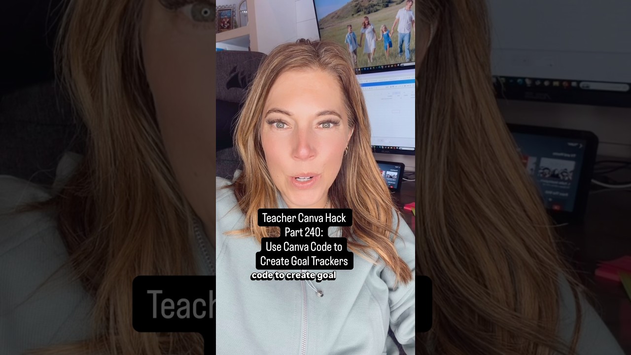 ⁣Canva Code for Teachers and Students to Create Goal Trackers in the Classroom #teachercanvahack