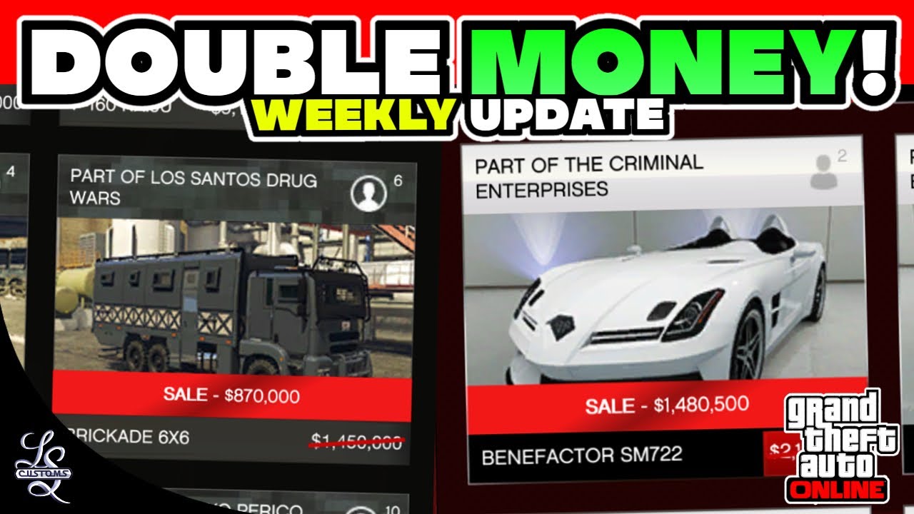 DOUBLE MONEY DISCOUNTS MORE New Weekly Update GTA Online YouTube 